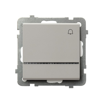 Łącznik zwierny "dzwonek" z podświetleniem niebieskim seria SONATA kolor Kaszmir symbol ŁP-6RS/m/82