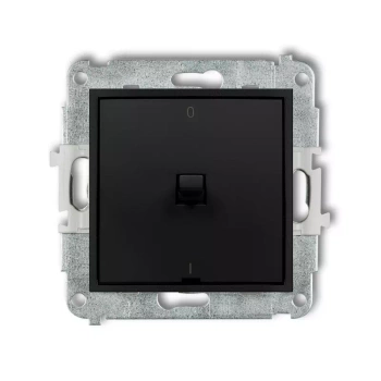 Mechanizm łącznika dwubiegunowego w stylu amerykańskim Karlik seria MINI 12MWPUS-9 kolor czarny mat