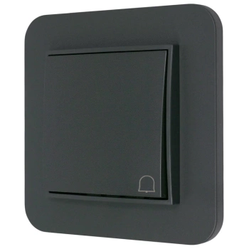 Włącznik dzwonkowy z ramką zaokrągloną seria MINI kolor grafitowy mat