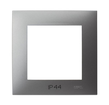Ramka pojedyncza do łączników IP-44 seria SZAFIR kolor Szary mat symbol RH-1Z/70