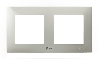 Ramka podwójna do łączników IP-44 seria SZAFIR kolor Kaszmirowy beż symbol RH-2Z/83