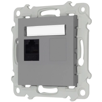 Gniazdo komputer. pojedyncze FOREX GPK-1BL/F/m bez ramki kolor Popiel mat seria Bella
