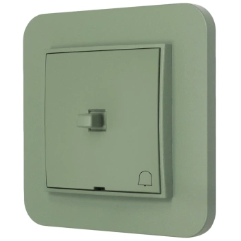 Włącznik dzwonkowy w stylu USA ramka zaokrąglona seria Mini kolor szałwiowy