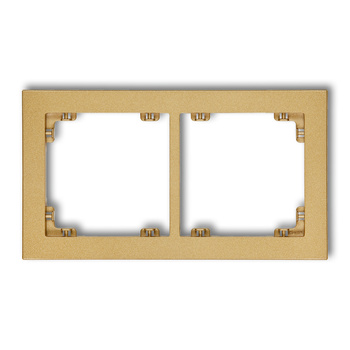 Ramka uniwersalna podwójna z tworzywa Karlik seria DECO 29DR-2 kolor złoty