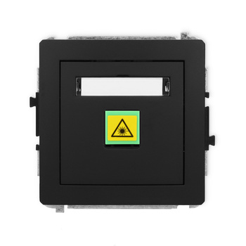 Mechanizm gniazda światłowodowego/optycznego pojedynczego Karlik seria DECO 12DGOP-1 kolor czarny mat