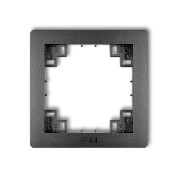Ramka pośrednia do łączników IP44 Karlik seria DECO prod. uzupełniające 11DRPH kolor grafitowy
