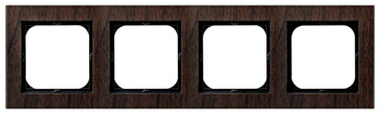 Ramka poczwórna drewno seria SONATA kolor Drewno orzech symbol R-4RW/34