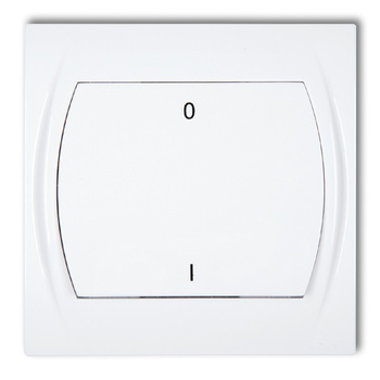 Łącznik dwubiegunowy podświetlany Karlik seria LOGO LWP-9L kolor biały