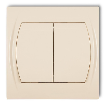 Łącznik zwierny, świecznikowy bez piktogramów, wspólne zasilanie Karlik seria LOGO 1LWP-44.1 kolor beżowy