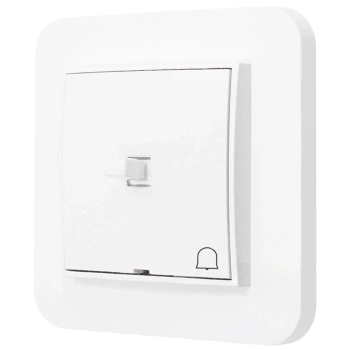 Włącznik dzwonkowy w stylu USA ramka zaokrąglona seria Mini kolor biały mat