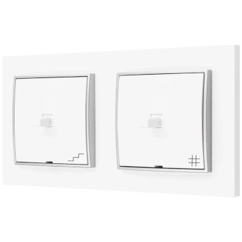 Włącznik światła schodowy i krzyżowy usa kolor biały/srebrny