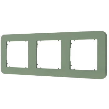 Ramka uniwersalna potrójna zaokrąglona z tworzywa Karlik seria MINI 61MRTZ-3 kolor szałwiowy
