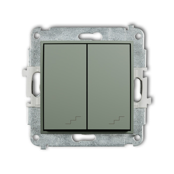 Mechanizm łącznika podwójnego schodowego Karlik seria ICON 61IWP-33 kolor szałwiowy