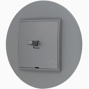 Włącznik dzwonkowy w stylu USA ramka okrągła seria Mini kolor szary mat