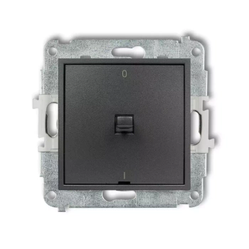 Mechanizm łącznika dwubiegunowego w stylu amerykańskim Karlik seria MINI 11MWPUS-9 kolor grafitowy