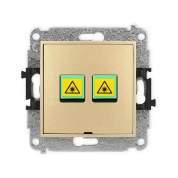Mechanizm gniazda światłowodowego/optycznego podwójnego, bez pola opisowego Karlik seria MINI 29MGOPBO-2 kolor złoty