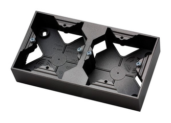 Puszka instalacyjna podwójna seria ARIA kolor Czarny metalik symbol PNP-2U/33