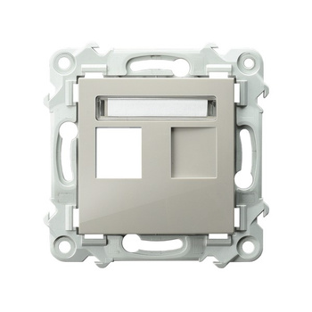 Obudowa gniazda pojedynczego typu Keystone prosta seria SZAFIR kolor Kaszmirowy beż symbol GPK-1Z/p/83