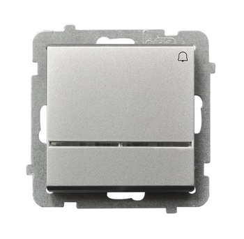 Łącznik zwierny "dzwonek" z podświetleniem niebieskim seria SONATA kolor Srebro mat symbol ŁP-6RS/m/38