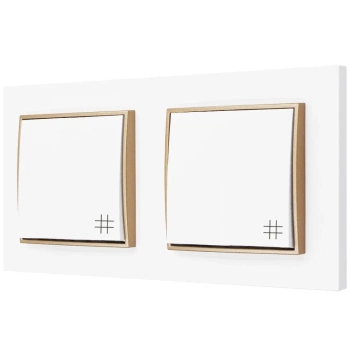 Włącznik światła Dwa krzyżowe kolor biały/złoty