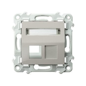 Obudowa gniazda pojedynczego typu Keystone skośna seria SZAFIR kolor Kaszmirowy beż symbol GPK-1ZS/p/83