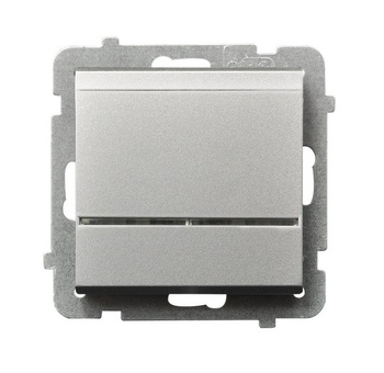 Łącznik hotelowy z podświetleniem pomarańczowym seria SONATA kolor Srebro mat symbol ŁP-15RS/m/38