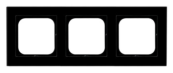 Ramka potrójna seria SONATA kolor Czarne szkło symbol R-3RG/32