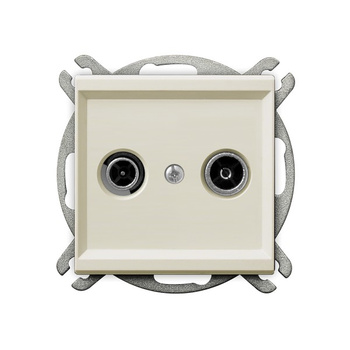 Gniazdo RTV końcowe seria SONATA kolor Ecru symbol GPA-RK/m/27