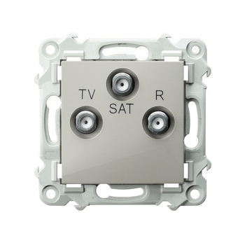 Gniazdo RTV-SAT końcowe seria SZAFIR kolor Kaszmirowy beż symbol GPA-ZS/m/83