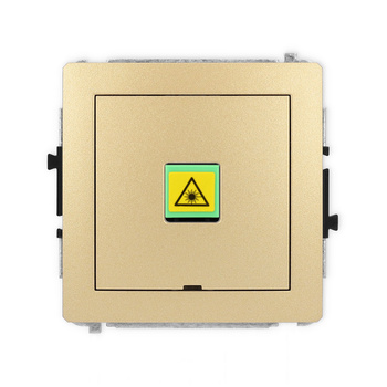 Mechanizm gniazda światłowodowego/optycznego pojedynczego, bez pola opisowego Karlik seria DECO 29DGOPBO-1 kolor złoty