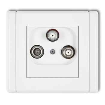 Gniazdo abonenckie 2 wyjścia SAT + TV Karlik seria FLEXI FGSN kolor biały