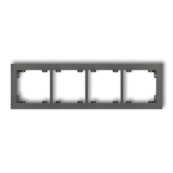 Ramka uniwersalna poczwórna z tworzywa Karlik seria DECO 11DR-4 kolor grafitowy