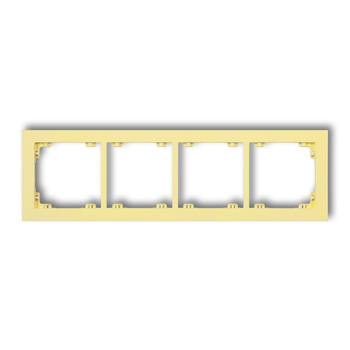 Ramka uniwersalna podczwórna z tworzywa DECO Pastel Matt Karlik seria DECO 43DR-4 kolor kanarkowy