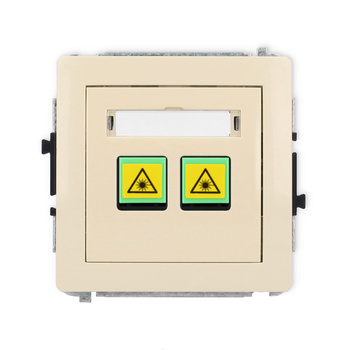 Mechanizm gniazda światłowodowego/optycznego podwójnego Karlik seria DECO 1DGOP-2 kolor beżowy