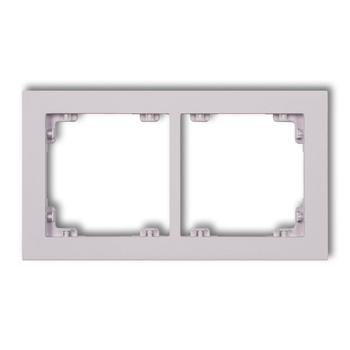 Ramka uniwerstalna podwójna z tworzywa DECO Pastel Matt Karlik seria DECO 41DR-2 kolor liliowy