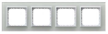 Ramka poczwórna seria SONATA kolor Białe szkło symbol R-4RGC/31/00