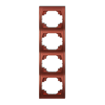 Ramka pionowa poczwórna Karlik seria LOGO 9LRV-4 kolor brązowy metalik