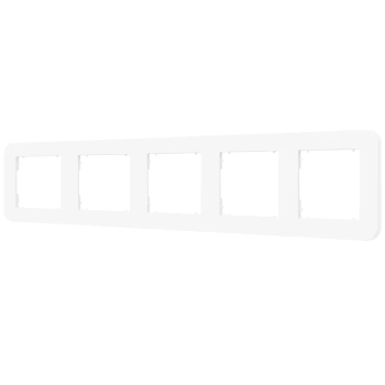 Ramka uniwersalna pięciokrotna zaokrąglona z tworzywa Karlik seria MINI MRTZ-5 kolor biały