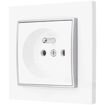 Gniazdo bezpieczne dla dzieci karlik mini kolor biały/srebrny