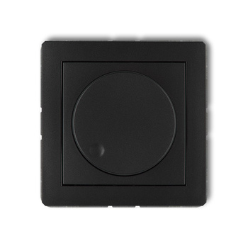 Mechanizm elektronicznego regulatora oświetlenia przyciskowo-obrotowego do lamp LED Karlik seria DECO 12DRO-2 kolor czarny mat