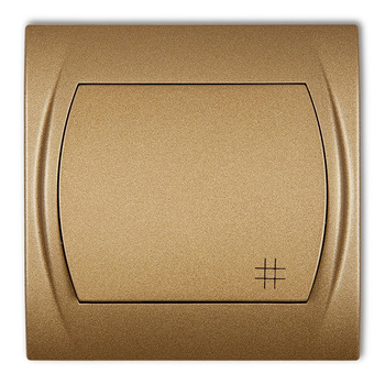 Łącznik krzyżowy podświetlany Karlik seria LOGO 8LWP-6L kolor złoty metalik