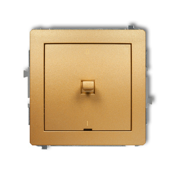 Mechanizm łącznika dwubiegunowego w stylu amerykańskim Karlik seria DECO 29DWPUS-9 kolor złoty