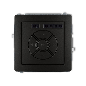 Mechanizm elektronicznego sterownika roletowego sterowanie lokalne Karlik seria DECO 12DSR-1 kolor czarny mat