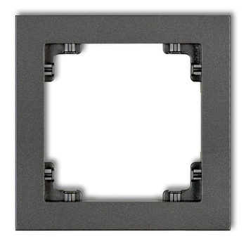 Ramka uniwersalna pojedyncza z tworzywa Karlik seria DECO 11DR-1 kolor grafitowy