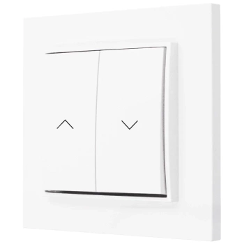 Włącznik roletowy z blokadą z ramką kolor biały