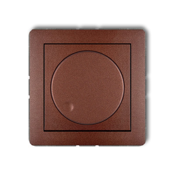 Mechanizm elektronicznego regulatora oświetlenia przyciskowo-obrotowego Karlik seria DECO 9DRO-1 kolor brązowy metalik