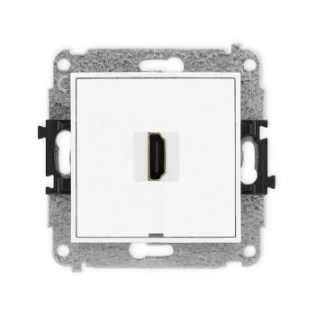 Mechanizm gniazda pojedynczego HDMI 2.0, 4K, bez pola opisowego Karlik seria ICON IHDMIBO-3 kolor biały