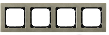 Ramka poczwórna seria SONATA NOWE SREBRO kolor Nowe srebro symbol R-4RM/44