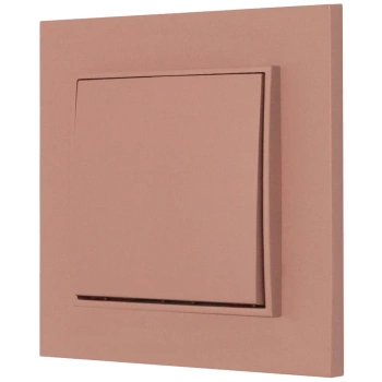 Włącznik pojedynczy z ramką kwadratową seria MINI kolor łososiowy