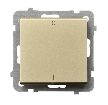 Łącznik dwubiegunowy seria SONATA kolor Szampański złoty symbol ŁP-11R/m/39